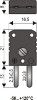 0220 0006 (RoHS) Miniaturstecker für Thermoelemente Typ J Farbe schwarz Kontaktmaterial Fe-CuNi