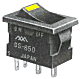 DS 850 LED GELB Wippschalter EIN-AUS 250V 3A mit LED gelb LxB 21x15mm