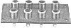RCP 081 RCA-Cincheinbaubuchse 8-fach