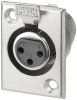 XLR 187-3 XLR-Einbau-Flanschbuchse 3 polig. mit Verriegelung.