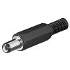 HS 2155 (RoHS) Niederspannungsstecker 2.1/5.5 mm Schaftlänge 9 mm Griffkörper kantig