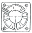 KD1206PHS2 (RoHS) Lüfter 60x60x15 12 VDC 1.9 W 4000 U/min 31 dB Gleitlager Anschluss Litzen AWG26