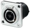 NLT-4FP Speakon-Einbaubuchse 4-polig mit Metallblende