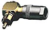 T-714G (RoHS) RCA-Winkelstecker vergoldet lötfrei Kabeleinlass 8.2 mm