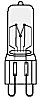 640018091 (RoHS) E-Halogenlampe Sockel G9 230 V Helligkeit 40 W DxL 14 x 44 mm matt