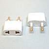 713 W Adapter 2-polig Steckerstifte 4 mm für Eurokupplung Buchsenseite universal nur Export