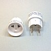 7130 W Adapter 2-polig Steckerstifte 4 mm Buchsenseite universal mit Schutzkragen weiß