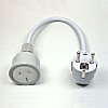 72.013.7240 W Adapterkabel Steckerseite Schuko CEE 7 Buchsenseite AUS CN RA 10 A weiß