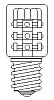 144676601 (RoHS) Signallampe 24 LED's weiß 220 V AC 10 mA 2 2W Lumen 30.2 Sockel E14 DxL 20 x