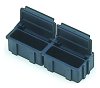 9-322/10 BERNSTEIN SMD-Klappbox Innenmaße 37 x 12 x 15 mm aus schwarzem leitfähigem Kunststoff