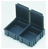 9-323/10 BERNSTEIN SMD-Klappbox Innenmaße 41 x 37 x 15 mm aus schwarzem leitfähigem Kunststoff