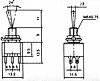 MS 323-051 Miniatur-Kippschalter 2-polig Ein-(Ein-Tast) 230 V 3 A