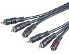 3CS-100-3CS HQ (RoHS) Audio-Video-Kabel 10 m 3 x Cinchstecker auf 3 x Cinchstecker High Quality OFC