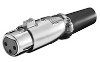 XLR 189-3 XLR-Kabelkupplung 3 polig mit Verriegelung geschraubte Zugentlastung.