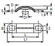 KBR 5115 (RoHS) Stahl-Zugentlastungsschellen 23 mm Lochabstand 16 mm Bohrung 3.2 mm = 5115.99 Kabelbriden