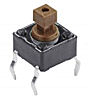 DTS644N Eingabetaster 1-Polig 12 V 50 mA LxBxH 6 x 6 x 7.3 mm RM 6.5 x 4.5 mm Betätigungskraft