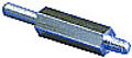 1110-70 (RoHS) Distanzbolzen Stahl gelb chromatiert Schlüsselweite 5 mm Gewinde 1 M2.5 Gewinde