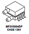 MP3V5004DP PRessur Sensor 0.6 to 3 V 0 kPa to 3.92 kPa Differential 8-Pin Case 1351