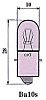 192846000 Telefonlampe 30 V 100 mA Sockel Ba10s 3.00 W filament C-2F Mscp .600 life 5000