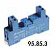 95.85.3SXA Relais-Sockel schraubbar für 40.51-52-61 Raster 5.0 mm blau für Hutschiene