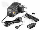 NETZTEIL UNIVERSAL 3-12V Steckernetzteil 3-12 VDC 1 A einstellbar über Drehschalter mit 8 Adapterstecker