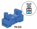 94.84.3 Relais-Schraubfassung Farbe blau Miniatur Industrierelais für Finder Serie 55.32/34
