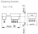 TLK1116 Relaisfassung GR II PR16 16-polig Lötfahnen PR16 V23054 V23154