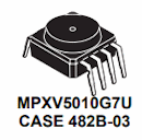 MPXV5010G7U BoardMount Pressure Sensor 0.2V to 4.7V 0kPa to 10kPa Gage Automotive 8-Pin