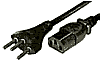 KGK 200 SW CH (RoHS) SEV-Stecker Schweiz Kaltgerätekupplung Kabel 1.8 bis 2.0 m 10/16 A 250 V H05VV-F