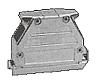 165 X 11659 X SUB-D Gehäuse Bauform 11 9-pol. Metall mit Gleitverschluß Mindestabnahme 100