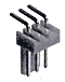 NSL254M-4W Stiftleiste abgewinkelt 4-pol RM 2 54 für Nylon-Crimpstecker