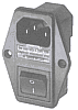 GSW6762 Einbaustecker mit Sicherungshalter Wippschalter mit Laschen für Schraubbefestigung