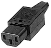 GST3G Kaltgeräte-Kabelkupplung gerade schwarz