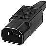 GST4G Kaltgeräte-Kabelstecker gerade Polzahl 2+PE Farbe schwarz 10 A 250 VAC