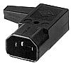 GST4L Kaltgeräte-Kabelstecker abgewinkelt Polzahl 2+PE Farbe schwarz 10 A 250 VAC