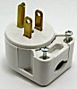 76111 (RoHS) Netzstecker USA Canada 3-pol. 15 A 125 V Farbe weiß gewinkelt