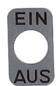 240 001 011 Schalter-Bezeichnungsschild EIN-AUS LxB 2.8x1.6cm Lochdurchmesser 1.2cm