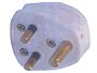 E301AD UK Netzstecker 3-polig 5 A 250 V Farbe weiß Pins rund