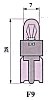 892820700 Telefonlampe Sockel F 9 6 V 180 mA 1.08 W filament C-2V life 2000