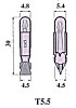 553029600 Telefonlampe Sockel T 5.5 12V 20 mA 0.24W filament C-2V Mscp .032 life 10000