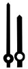 ZEIGERSATZ 12 Zeigersatz 12 40/30 mm (Min/Std) Ausführung Aluminium lackiert Farbe Schwarz