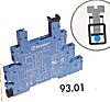 93.01. Fassung mit Schraubklemme für Tragschiene DIN EN 60715 TH35