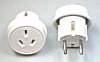 7337 W Adapter 3-polig; Steckerstifte › 4 8 mm CEE7 Buchsenseite AUS/CN/RA Steckerseite Schutzkontakt