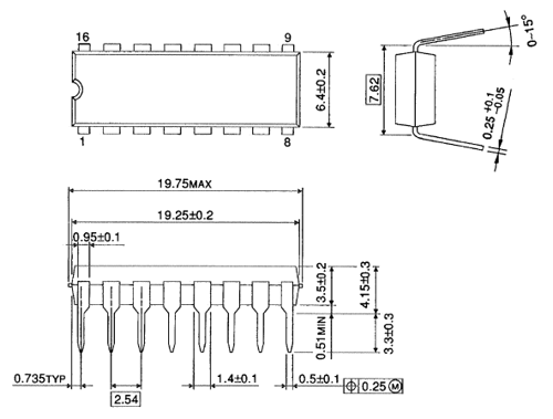 GEHÄUSE DIP16 HEF4521BD Integrierter Schaltkreis